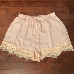 Francesca’s blush pink sleep shorts